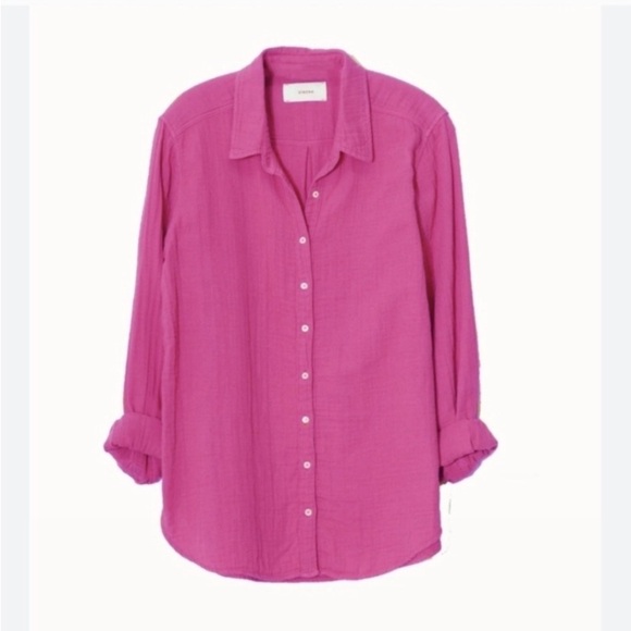XiRENA Tops - XIRENA Beau Button Down Pink Cotton Poplin Shirt